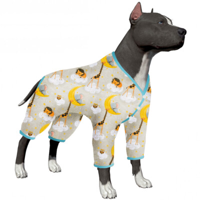LovinPet 4 Leg Dog Pajamas Jumpsuit Pet Clothes for Medium Large Dogs Girl Boy