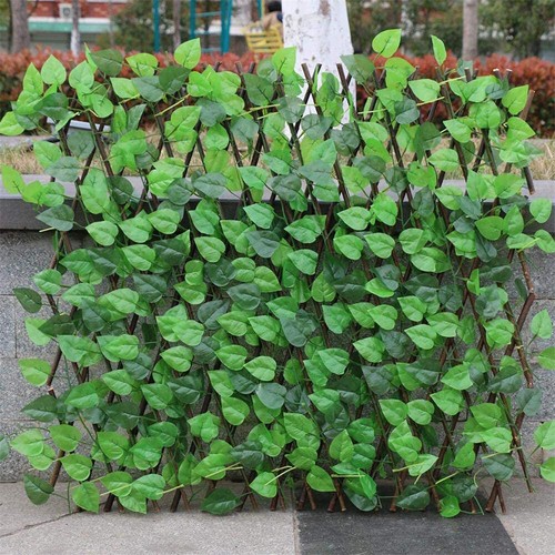 Fence Privacy Screen Artificial Leaf Faux Ivy Expandable for Balcony Outdoor - Picture 13 of 19