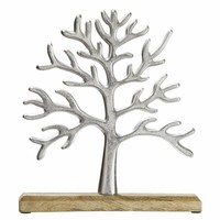 Dekofigur Indoor - Gilde Alu + Mangoholz Lebensbaum - Skulptur Statue Dekoration