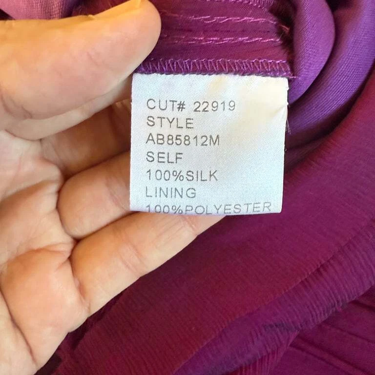 Vestido en Capas 100% Seda Colección Tadashi Noche Boda Talla 2 Foto 4 de 4