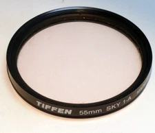Tiffen 55mm Filter Sky 1A Skylight -  excellent condition - made in USA