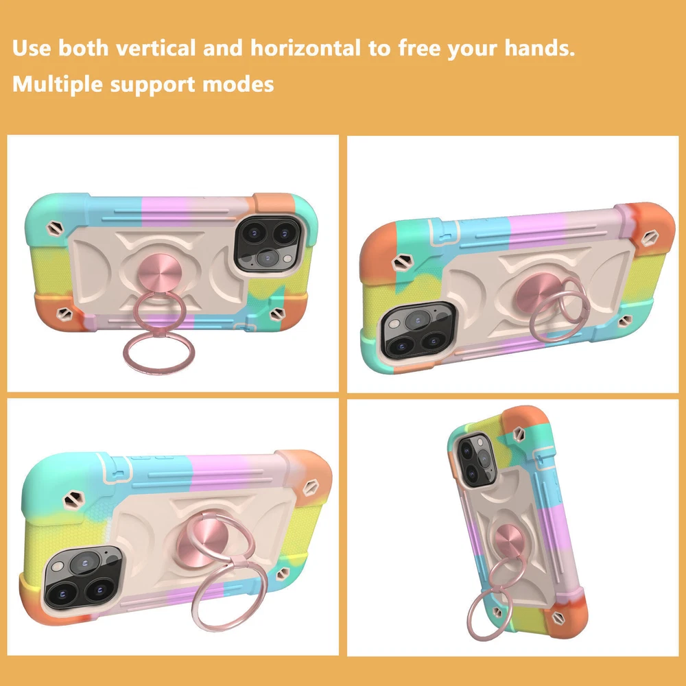 Shockproof iPhone 13 Case with Ring Stand Holder Cover