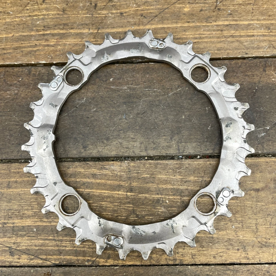 Shimano 32t Chainring 32 Tooth 104 BCD 4 Arm Ramp Pin Mountain Deore LX XT - Image 3 of 4