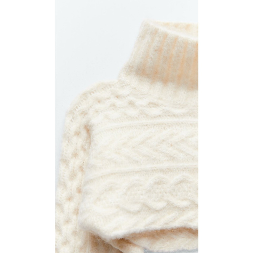 ZARA Cable Knit SleeveScarf Arm and Neck Warmer Sweater Size XSS eBay