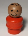 1973 VINTAGE Fisher Price Little People Figure Wood Boy #930 Garage #923 School