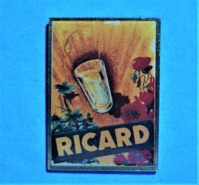 RICARD LIQUOR - LIQUEUR - PASTIS - PERNOD ANISE APERITIF - VINTAGE LAPEL PIN