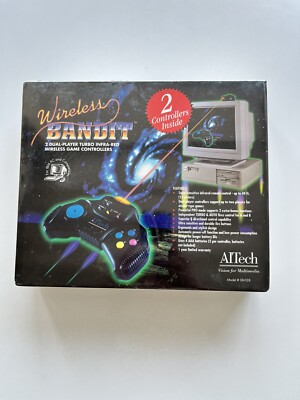 Vintage AITech 2 DUAL-PLAYER  INFRA-RED WIRELESS GAME CONTROLLERS  NEU VERPACKT