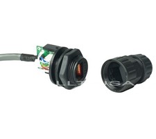 Waterproof RJ45 Panel Mount Connector Socket with cable for Ethernet Lan Network