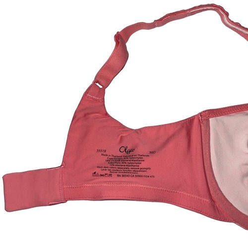 Olga Bra Underwire Minimizer Lace Sheer Leaves Lightweight Full Coverage 35519 - Picture 69 of 84