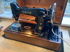 Singer 99, 99K Electric Vintage Sewing machine c1955 with singer accessories