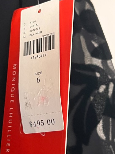 Anthropologie ML Monique Lhuillier Manor Velvet Burnout Dress $495 Sz 6 - NWT - Picture 9 of 14