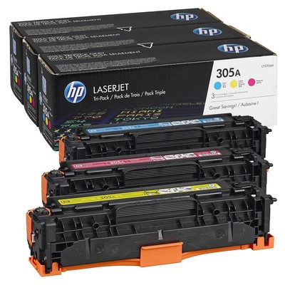 HP 305A Color Toner Set CF370AM Original für Laserjet Pro 300 Color MFP M 375