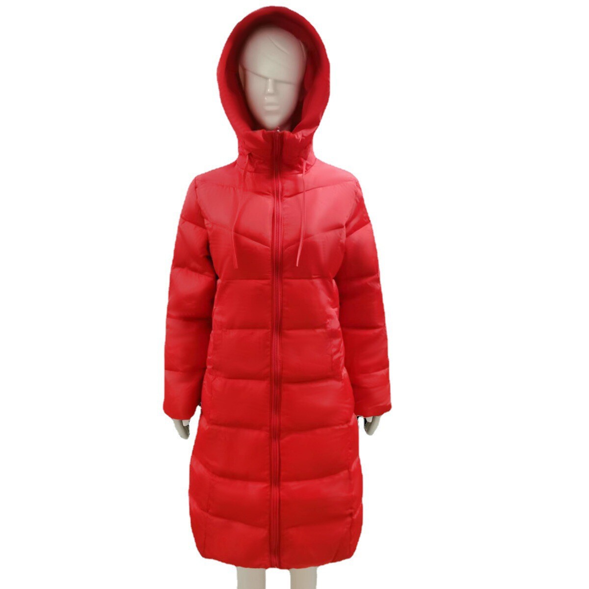 Warm Womens Long Quilted Parka Hooded Jacket LADIES OUTWEAR PADDED&DOWN