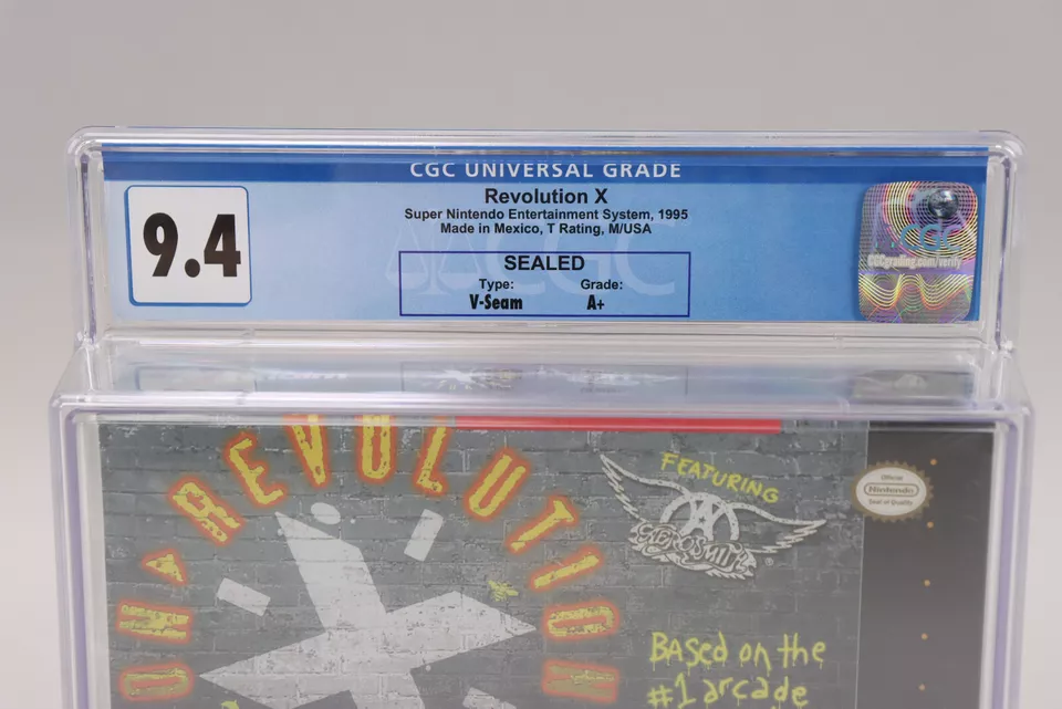Revolution X feat. Aerosmith Nintendo SNES 1995 Acclaim Sealed CGC Graded 9.4 A+ - Image 2 of 4