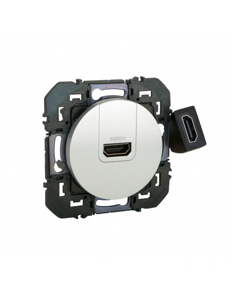 Prise HDMI Legrand dooxie alu pour supprimer les câbles TV apparents 600485