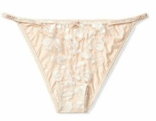 Victoria's Secret Body by Victoria Embroidered Front Shimmer Bikini Panty sz M