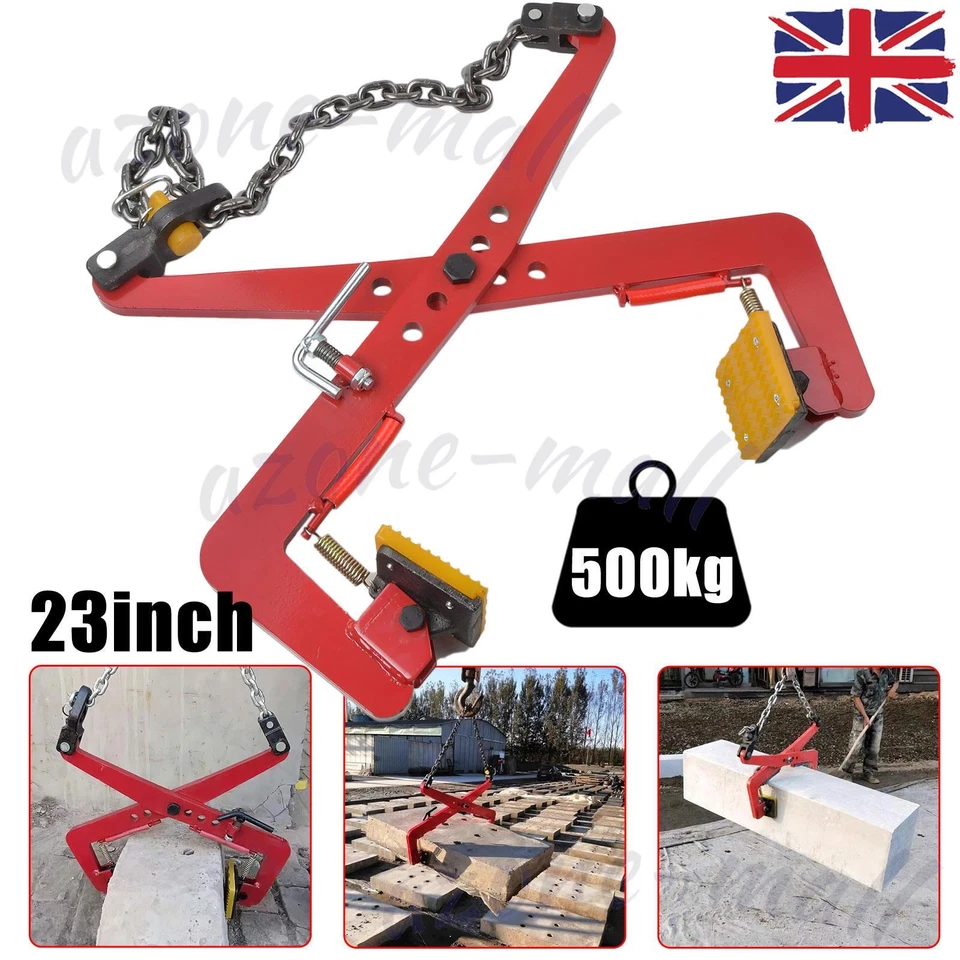 VICHIRSKIT Granite Slab Lift Clamp 500kg Adjustable Stone Curb Clamp Scissor Lifter Clamp