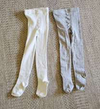 Old Navy White and Gray toddler girl tights size 4T
