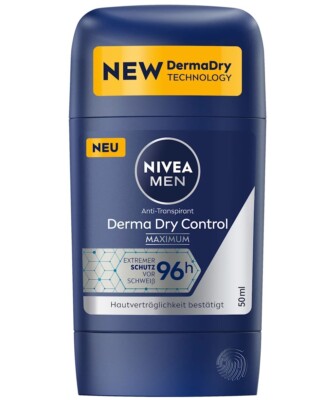 135,60 /L- 5x NIVEA MEN Deodorant Stick/Anti-Transpirant-Derma Dry Control -50ml