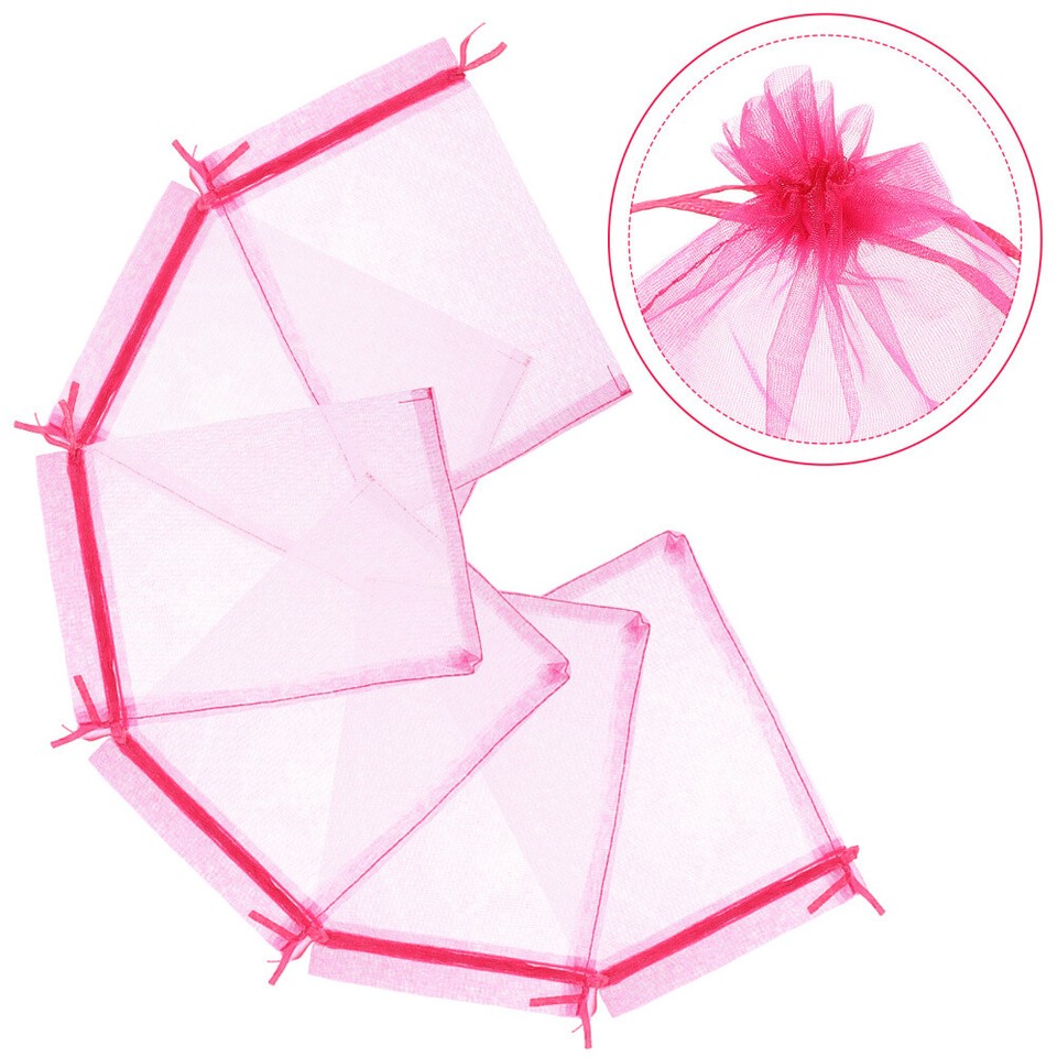 200 Pcs Small Mesh Drawstring Bags Gift Bags Jewelry Pouches Wedding