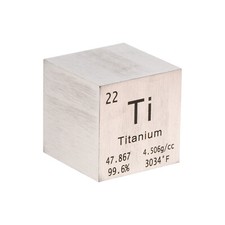 Titanium Cube Metal Element High Density Block Pure Periodic Element 10mm