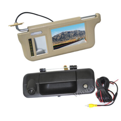 Sun Visor Rear View Mirror Monitor & Backup Reversing Camera for Toyota Tundra