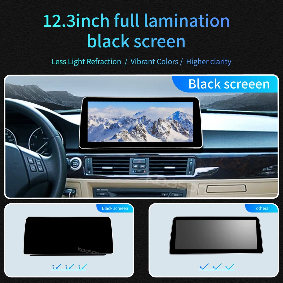 12.3" 8+128G Android13 Carplay Screen Upgrade BMW 3 Series E90 without display - Bild 4 von 4