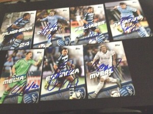 Sporting Kansas City MLS 2016 TOPPS signed TEAM SET  cards from Current Roster 