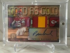 2019 Patrick Mahomes Good as Gold Auto player worn Patch 15/25