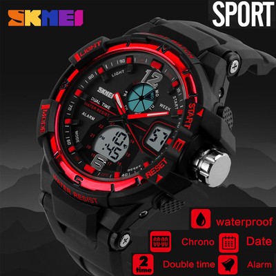 analog watch with digital stopwatch