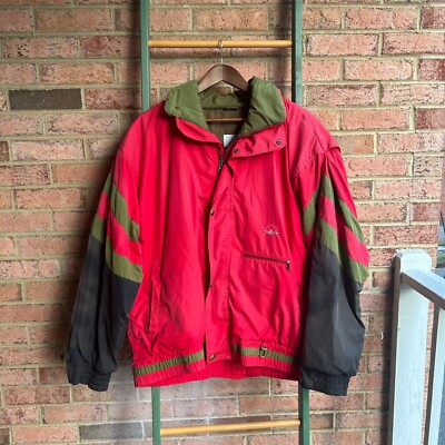 Vintage Bogner Red Green Ski Jacket Mens L