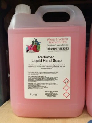WARD HYGIENE SERVICES LTD. 2 x 5ltr Perfumed Liquid Hand Soap 5L Litre Wash Bulk Fill Handwash Scented