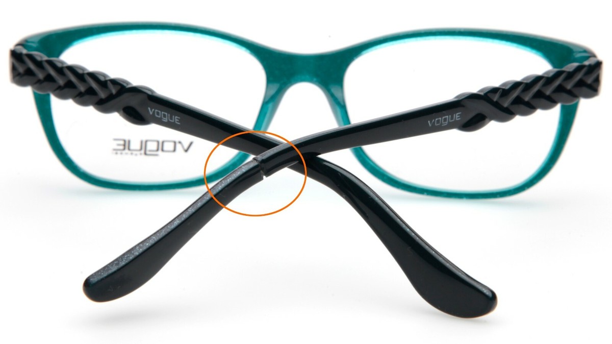 Vogue Vo 2911 2260 Petroleum Green Glitter Green Authentic Eyeglasses 51-17-140 READ, DEFECT main image 2