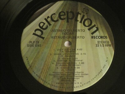 ASTRUD GILBERTO NOW LP ORIG '72 PERCEPTION PLP-29 BOSSA NOVA