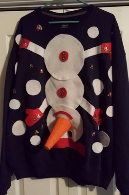 Tacky Snowman Sweater AWARD WINNING Ugly Tacky Christmas Sweater - Main Image