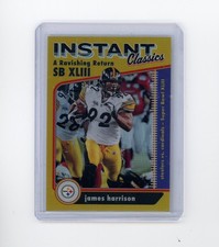 2022 Panini Classics James Harrison Instant Classics Premium Gold Prizm /99 (G)