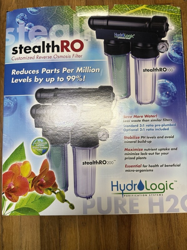 New Hydrologic Stealth RO 100 Reverse Osmosis System 100 GPD Hydroponic USA 200