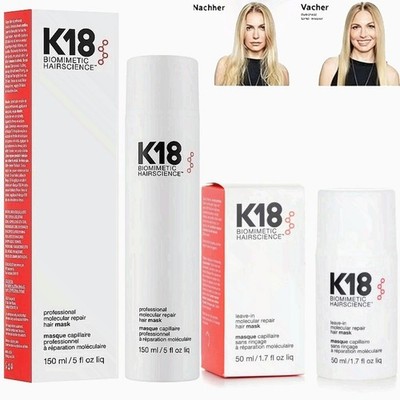 K18 Leave-In Molecular Hair Mask (150/50ml) | Repair Damaged, Dry, Frizzy Hair