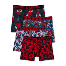 NEW Marvel Spider Man Boys Boxer Briefs 4 Pack XS 4-5