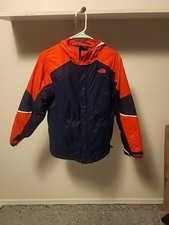 The North Face Windbreaker Hooded Rain Jacket Blue Hyvent Boys Large 14/16 Nylon