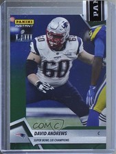 2018 Panini Instant NFL Super Bowl Champions Green 10/10 David Andrews #460 8gd