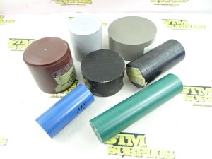 7PCS OF ASSORTED MACHINABLE PLASTIC ROUND STOCK 1-1/2" TO 4" DIA