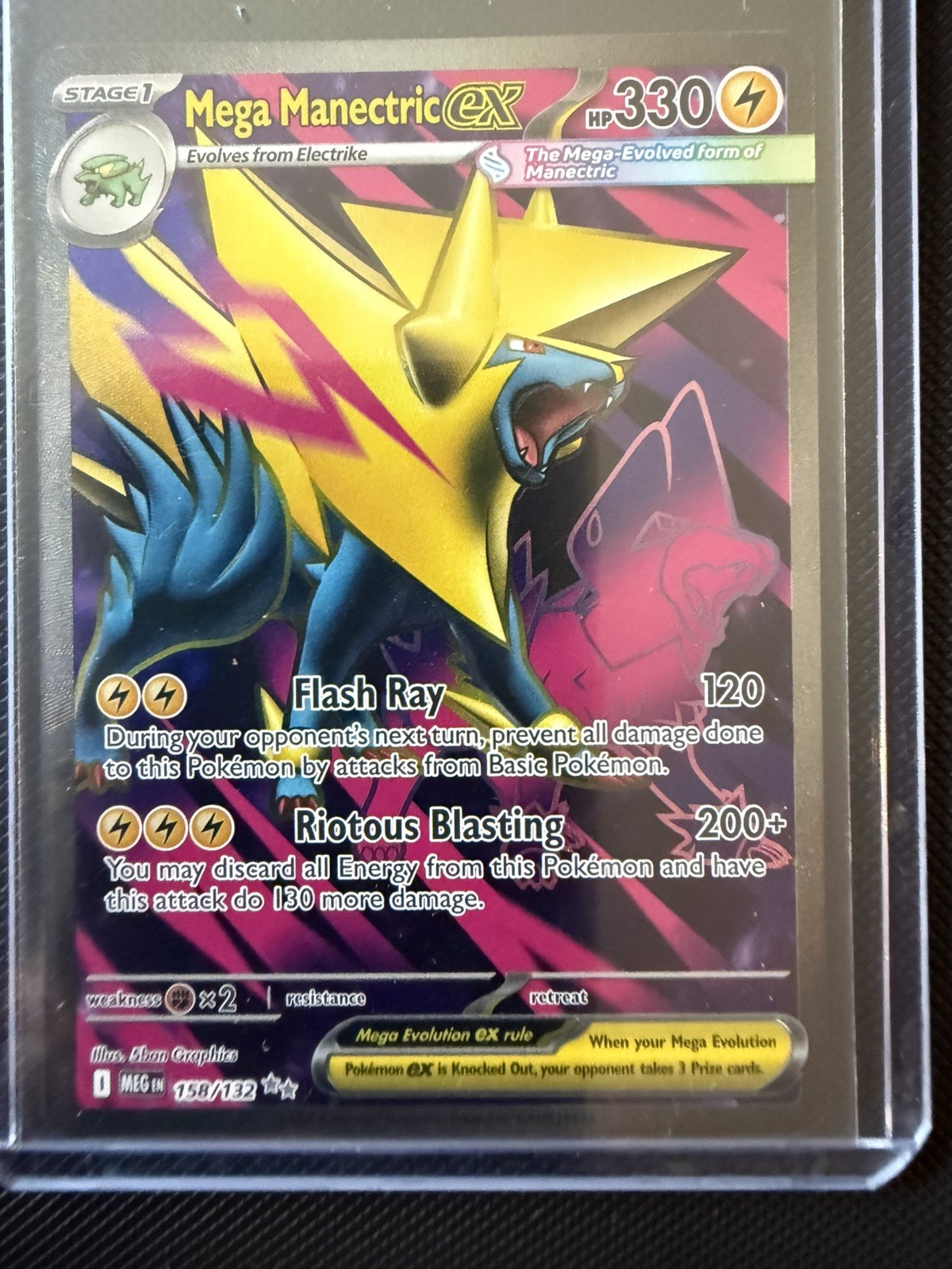 Mega Manectric EX 158/132 Mega Evolution NM