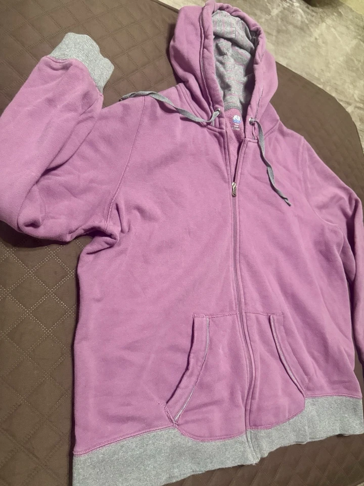Women’s SB Active Pink & Gray Full-Zip Hoodie - Size 2XL - Image 3 of 4