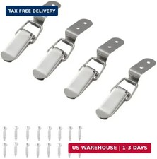 Latch 90 Degree Stainless Steel Spring Loaded Toggle Latch, Silver Catch Hasp Cl