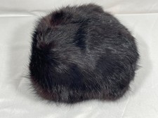 Vintage Black Fox Fur Muff Hand Warmer 10"