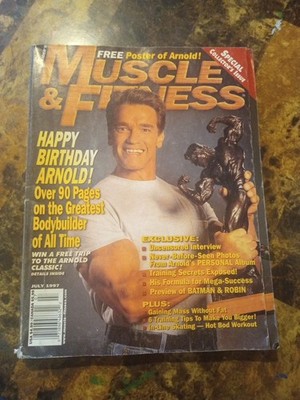 Muscle & Fitness Magazine July 1997 Arnold Schwarzenegger w/ Poster Included
