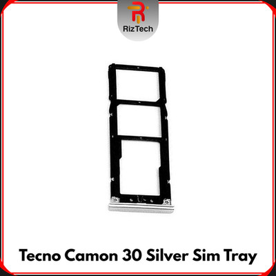 Für Tecno Camon 30 Ersatz SIM & SD-Fach Halter Steckplatz (silber) - UK Verkäufer