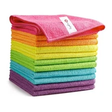  Microfiber Cleaning Cloth Microfiber Towels for Cars, Pack of 12 Multicolor