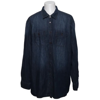 Authentic Garment, Jeanshemd, Größe: 52, Blau, Baumwolle, Einfarbig, Denim #ecv